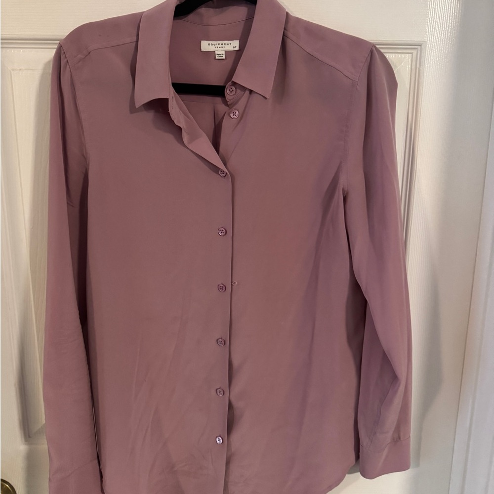 Equipment Lavender Button-Up Shirt